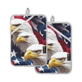 thumbnail image 7 of Yayeee Pot Holders Kitchen Heat Resistant with Pockets 7"x9.8" Cotton Oven Cooking Hot Pads, American Eagle Pattern, 7 of 7
