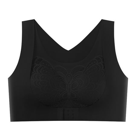 

Cotonie Lace Wrapped Chest Ice Traceless Vest Thin Non Steel Ring Gathered Underwear Women
