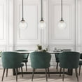 thumbnail image 3 of Harrow 1-Light Matte Black Pendant with Clear Glass Shade, 3 of 8