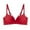 Red, variant on Women Seamless Solid Bra French 3/4 Cup Underwire U Back Open Design Summer Lightweight Bralette for Comfort XL Red