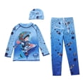 thumbnail image 1 of Boys Swimwear Surf Trunks and Rash Guard for Kids High Elasticity Unisex Swim Set Ideal for Pool Beach Spring Summer 4-12 Years, 1 of 7