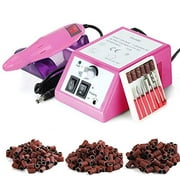 Electric Nail Drill machine GreenLife Nail File Drill Set Kit for Acrylic Nails Gel Nail Glazing professional 20000rpm efile Nail Art Polisher with 150pcs sandings E Files Fast Manicure Pedicure