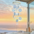 thumbnail image 3 of Shell Wind Chime for Outside, Butterfly Seashell Wind Chime Sea Glass Shell Wind Chime for Outside/Patio/Garden/Porch Decor, Handcrafted Wind Chime, 3 of 7