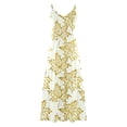 thumbnail image 5 of Viikei Dresses for Women Summer Casual Boho Dress,Women's Summer Print Casual Loose Sleevless V-Neck Dress Gold XXL, 5 of 5