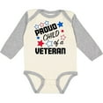 thumbnail image 3 of Inktastic Proud Child of a Veteran Veterans Day Boys or Girls Long Sleeve Baby Bodysuit, 3 of 5