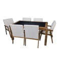 thumbnail image 1 of Comedor con Mesa de Cristal y 6 Sillas Moderno 160cm de largo Bossa Gurney, 1 of 5