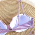 thumbnail image 4 of Sequined Snake Print Swimsuit Lady Bathing Suit Set for Women,Comfortable and Backless Spaghetti Strap Swimwear Lavender L, 4 of 4