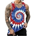 thumbnail image 4 of WAENQINLA Men's Casual American Flag Tank Tops Tie-Dye 4th of July Tank Top Summer Sleeveless Gym Workout Patriotic Tees, 4 of 7
