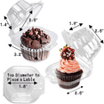 thumbnail image 2 of 100 Pack Individual Cupcake Containers, Plastic Cupcake Boxes Cupcake Holders, Stackable Deep Dome Cupcake Carrier, 2 of 5