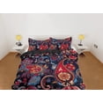 thumbnail image 2 of Colorido Paisley Rojo Azul Oscuro Juego de Funda Nórdica, Estética Habitación Decoración Ropa de Cama, 2 of 4