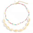 thumbnail image 1 of Layered Shell Flower Pendant Pearl Clavicle Chain Rainbow Bead Necklace Cute Creative Handmade Girls Jewelry Gift Blog, 1 of 3