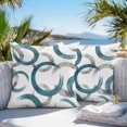thumbnail image 3 of Turquoise Grey Outdoor Pillow Covers 18x18 Inch Throw Pillow Covers Set of 2 Waterproof Decorative Pillow Cases Geometric Circle Modern Abstract Simple Art Cushion Covers for Patio Furniture Garden, 3 of 8