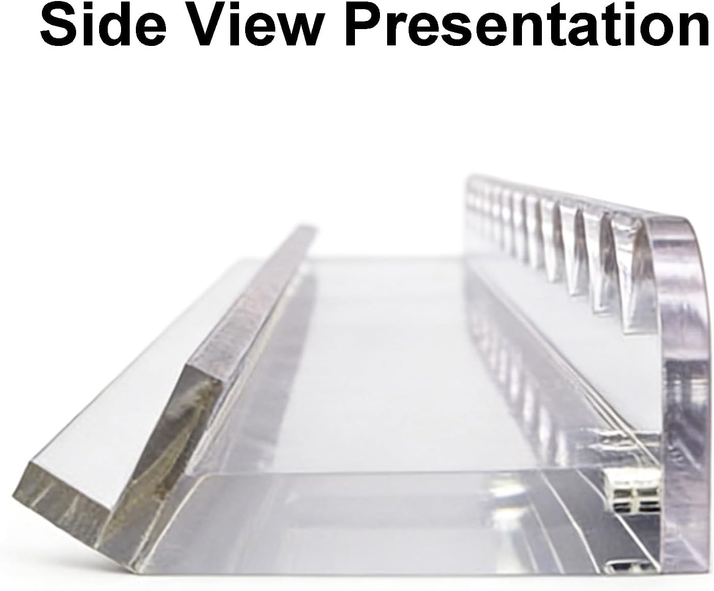 Magnetic Scalloped Mahjong Racks with Pushers, Clear Acrylic Tile Organizers, Fits Standard and Large Tiles