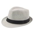 thumbnail image 1 of Men‘s Breathable Linen Top Hat Outdoor Straw Sun Hat Jazz Hat Black, 1 of 3