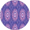 thumbnail image 1 of Ahgly Company Machine Washable Indoor Round Transitional Purple Amethyst Purple Area Rugs, 4' Round, 1 of 7