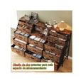 thumbnail image 1 of Cajonera, Cómoda con 13 cajones Grandes, Cómoda de Dormitorio con 2 estantes, Cómoda Larga para Armario, Adecuada para Sala de Estar, Pasillo, Dormitorio (Marron), 1 of 4