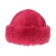 thumbnail image 3 of Gorro de invierno de piel sintética, grueso y moderno, ideal para actividades al aire libre en climas fríos, ciclismo, viajes y acampada. rojo rosa, 3 of 9