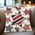 thumbnail image 6 of Beautynvta Patriotic Throw Pillow Covers, 17.72''x17.72'' 4th of July Red White Blue Pillow Case for Independence Day, Memorial Day Party Decorations, 6 of 6