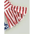 thumbnail image 5 of Independence Day Kids Girls Clothes Summer Tassel Tank Tops and Stretch Casual Star Stripe Flared Pants Headband, 5 of 10