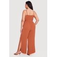 thumbnail image 3 of Women's Plus Size Wide Leg Cami Jumpsuit with Tie Waist Belt, 3 of 3