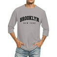 thumbnail image 3 of T-shirts pour Hommes Manches 3/4 Col Ras du Cou Confortable Couleur Dégradée Ajustée Gris Chandails et T-Shirts Athlétiques d'Automne pour Hommes Taille P, 3 of 4