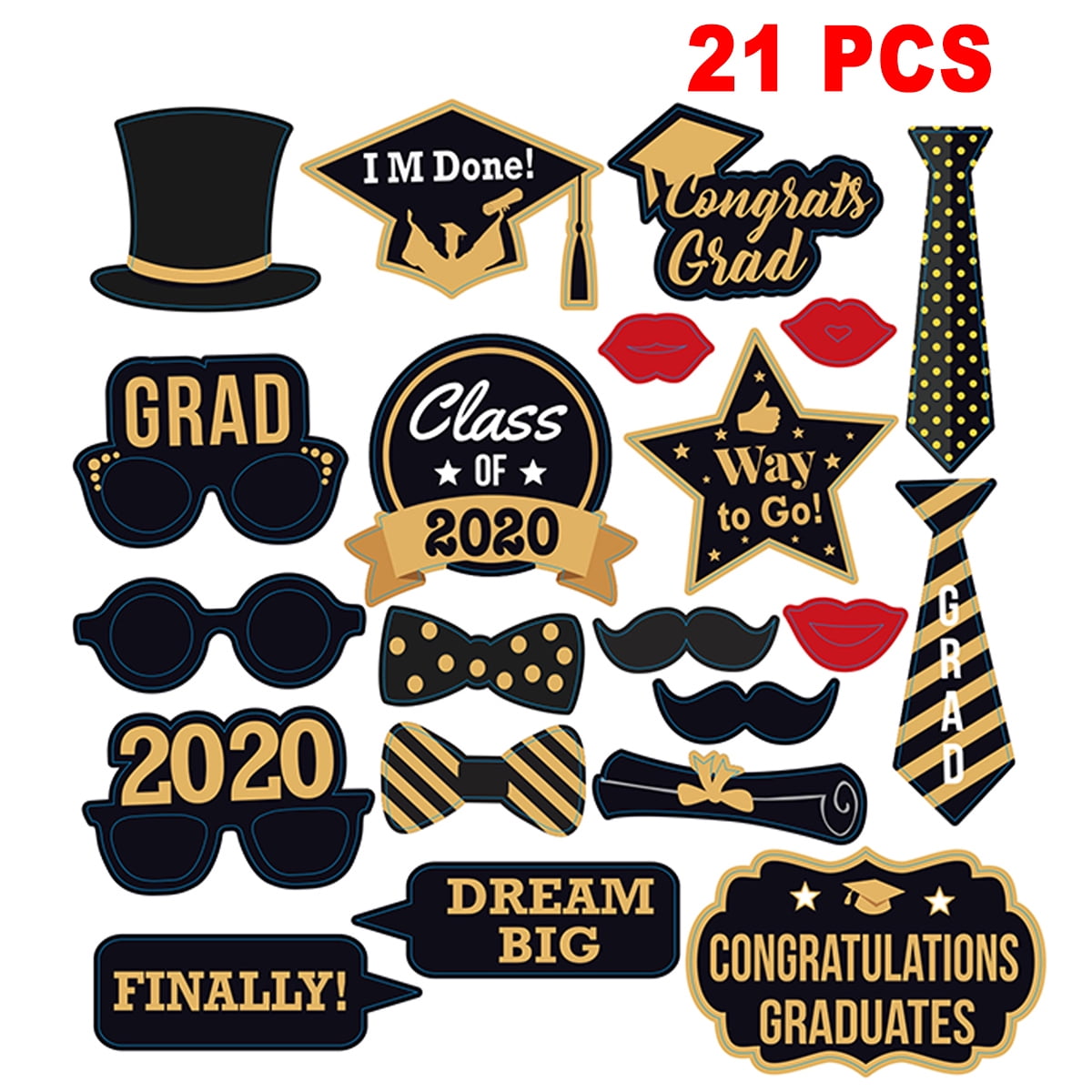 2020 Graduation Party Photo Booth Props Kit Graduation