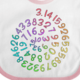 thumbnail image 4 of Inktastic Pi Day Pi Numerals in Rainbow Spiral Boys or Girls Baby Bib, 4 of 4