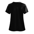 thumbnail image 7 of Godom T Shirt for Women Halloween Pumpkin Tees Fall Graphic Short Sleeve V Neck Tees, 7 of 7