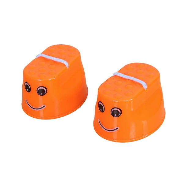 Ounissouiy 2 unids/set juguetes deportivos divertidos al aire libre para niños-zancos para saltar equipo de entrenamiento de equilibrio Juguetes novedosos y de broma naranja