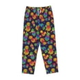 thumbnail image 6 of Uemuo Colorful Pineapples1 Pattern Women's Wide Leg Palazzo Lounge Pants with Pockets Light Weight Loose Comfy Casual Pajama Pants-Medium, 6 of 9