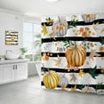 thumbnail image 6 of Bobasndm Shower Curtain Maple Leaves Pumpkin Autumn Fall Flowers Shower Curtain for Thanksgiving Harvest Thanksgiving 70"W x 70"H, 6 of 9