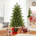 thumbnail image 2 of Gymax 6 FT Artificial Christmas Tree w/ 2116 Lush PVC & PE Tips 300 LED Lights, 2 of 10