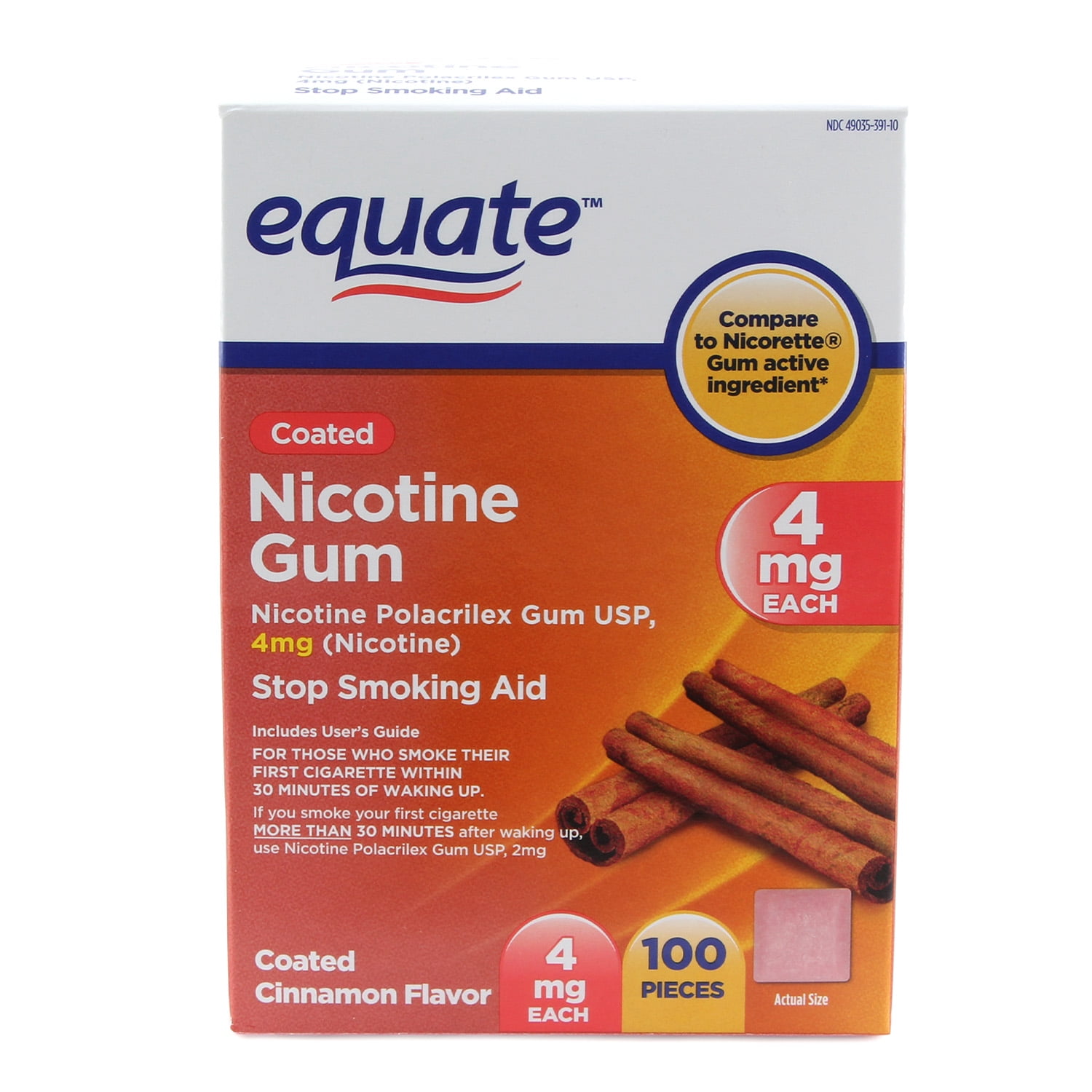 Equate Nicotine Gum To Stop Smoking 4 Mg Cinnamon Flavor 100 Count equate-nicotine-gum-to-stop-smoking-4-mg-cinnamon-flavor-100-count