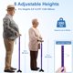 thumbnail image 5 of Bastón King Pavonini Stability, plegable, 158 kg, color morado, 5 of 8