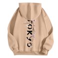 thumbnail image 7 of YAYUBA Women's Graphic Hoodies Japanese Hoodie Top Oversized Long Sleeve Anime Pullovers Sweatshirts, L, Khaki, 7 of 7