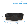 thumbnail image 5 of Patio Small Waterproof Round Oval Table & Chair Cover - Outdoor Patio Table Chair Combo Washable - Heavy Duty Furniture 88 Inch Combo Cover, 5 of 6