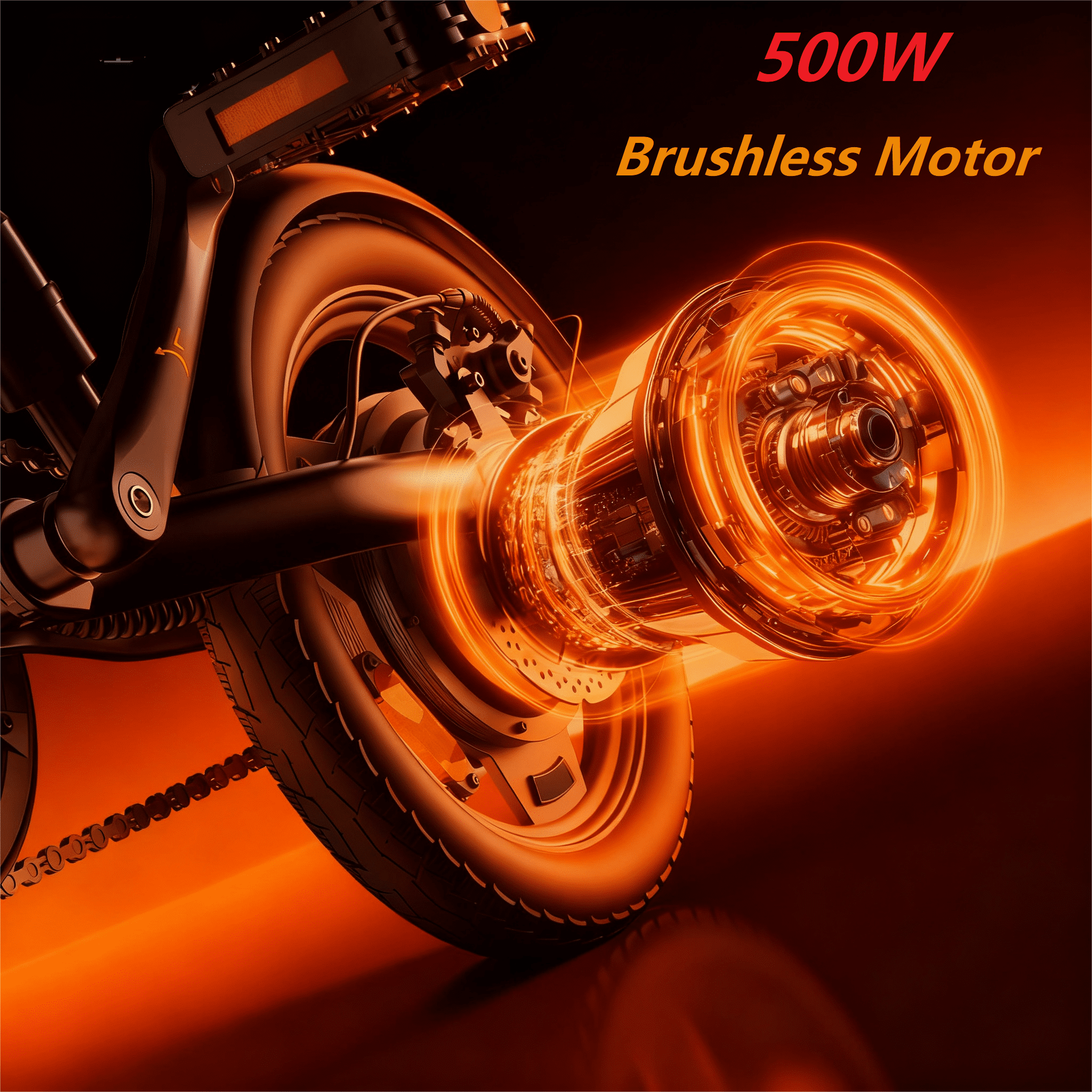 500W Electric Bike,20 mph Folding Electric Bicycle for Adults Teens,Commuter E-Bike with LCD,Battery,Dual Disc Brakes