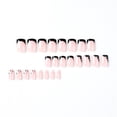 thumbnail image 2 of Fofosbeauty 24pcs Press on False Nails, Square Fake Nails, Short Square B&W French Little Star, 2 of 8