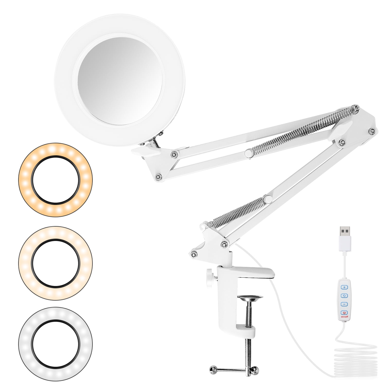 10X Magnifying Glass Desk Lamp Magnifying Glass 72 LED Magnifying Lamp