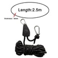 thumbnail image 6 of Eoperou 2.5M 1/4-Inch Wind Rope with Clip Hanger Adjustable Pulley Heavy Duty Outdoor Hiking Fishing Camping Tent Canopy Cord Tie-Down Strap, 6 of 8