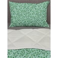 thumbnail image 3 of Forest Comforter & Sham Bedding Set, Swirly Leafage Branches Curly Plants Forest Foliage Herbs Summer Design, 3 pcs Duvet Set Microfiber Filling Quilt, 5 Sizes, Seafoam and Emerald, by Ambesonne, 3 of 4