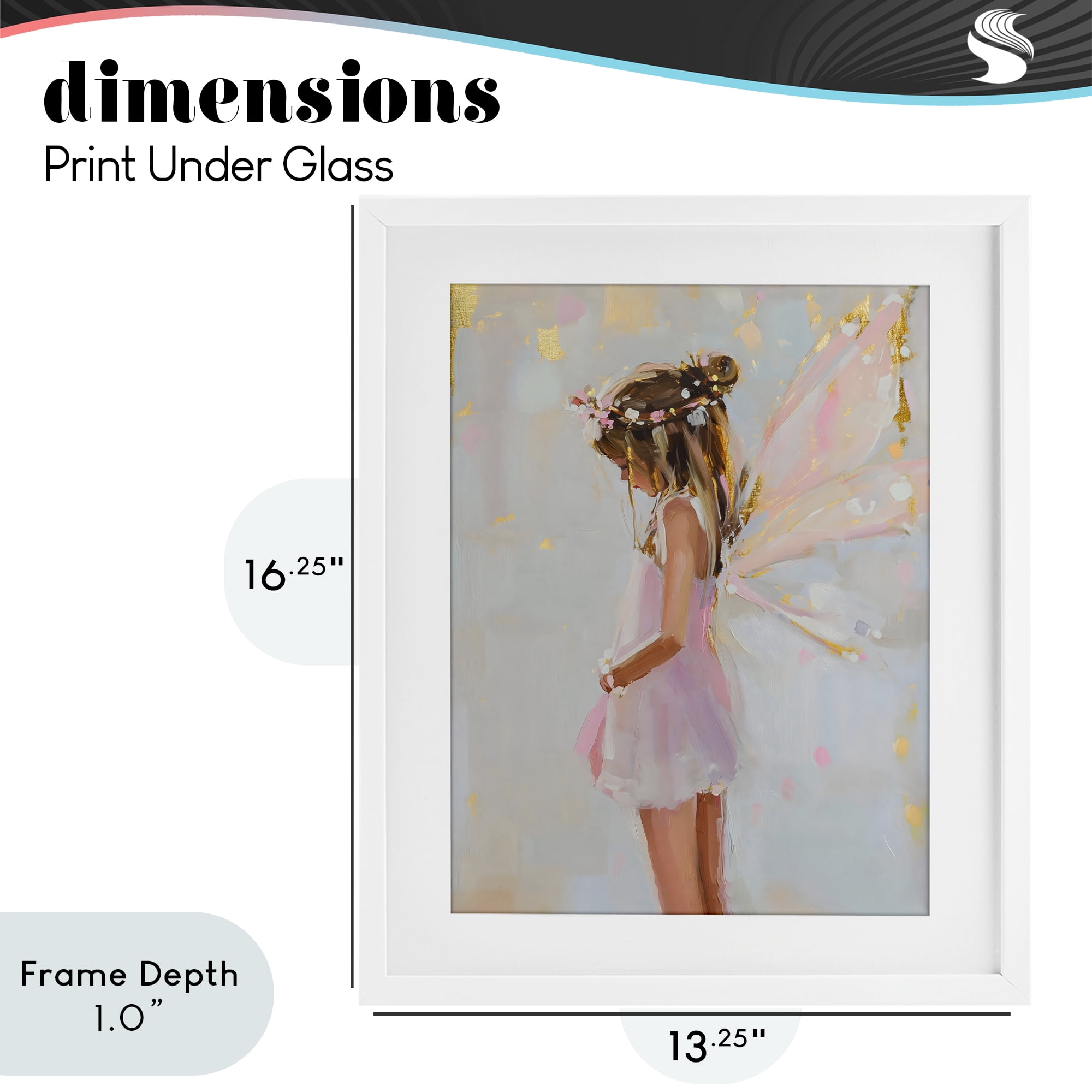 Stupell Industries Youthful Fairy Girl White Framed Print Under Glass, design by The Prints Vibe
