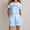 Sky Blue, variant on RTKFRFLM Girls 2-Piece Casual Summer Set Trendy Letter Print Short Sleeve Graphic Top and Matching Shorts Fashionable Outfits and School Clothes for Big Girls Ages 4-14 Years Sets