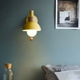 thumbnail image 3 of Billuyoard Lámpara de pared de estilo nórdico para dormitorio, lámpara de pared de hierro elegante y duradera, luz nórdica para pared de Iluminación y accesorios Amarillo arena, 3 of 6