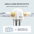 thumbnail image 2 of Whole House Water Filter System 4000L/H Water Output Central Household 40 m Pre Filter 360° Rotary Spray Backwash ,Easy to Use, 2 of 6