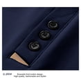 thumbnail image 5 of KeShDi Summer Linen Tshirt Mens Shirts Polo Shirt Men's Summer Casual Short Sleeve Top Solid Color T-shirt Half Sleeve Short Sleeve Collar Top/Shirt Blue 5X, 5 of 8