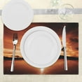 thumbnail image 3 of Ambesonne Bird Place Mats Set of 4, Sunset SeMountain Wings, Standard Size, Brown Yellow, 3 of 6