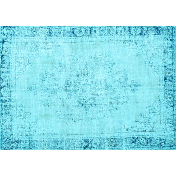 Ahgly Company Indoor Rectangle Persian Light Blue Traditional Area Rugs, 2' x 5'