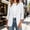 White, variant on Hueook Fall Jackets for Women Blazers Long Coat Open Front Women's Solid Color Suit Jacket Business Casual Style Three Quarter Sleeve Lapewith Pockets White S