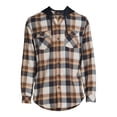 thumbnail image 3 of Burnside Men's Plaid Hooded Flannel Shirt, Sizes S-2XL, 3 of 5
